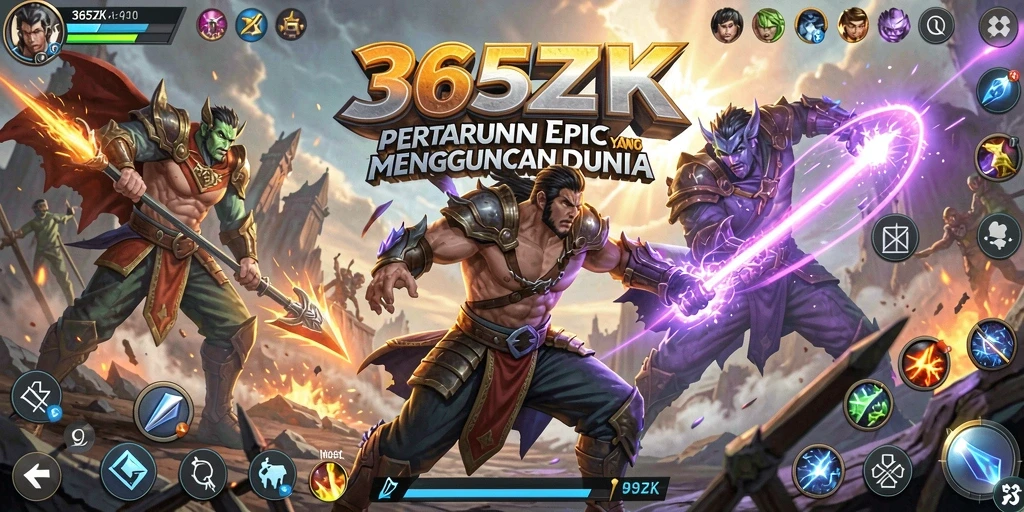 Tampilan seru gameplay 365ZK dengan pertarungan intens.