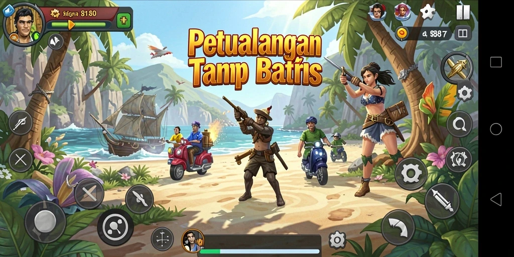 Tampilan gameplay seru dalam dunia petualangan 8180.