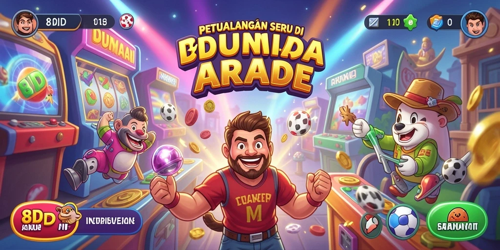 Screenshot gameplay 8ID yang menampilkan aksi seru dalam level Arcade.