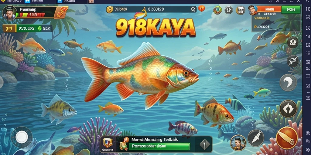 Tangkapan ikan yang berhasil dalam gameplay 918KAYA.