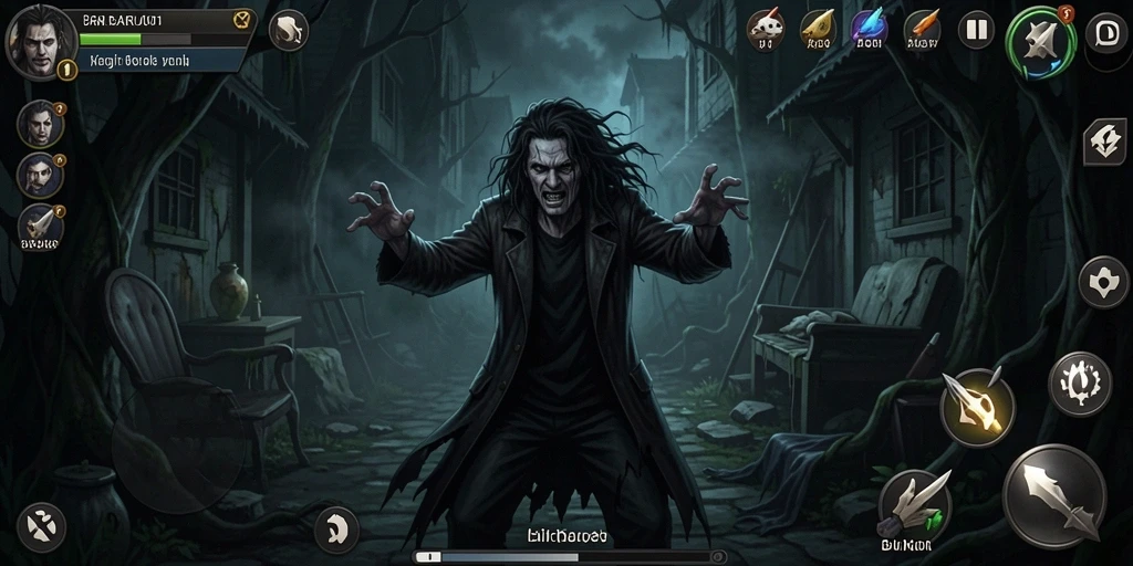 Screenshot dari gameplay BARU01 yang mencekam dan menakutkan.