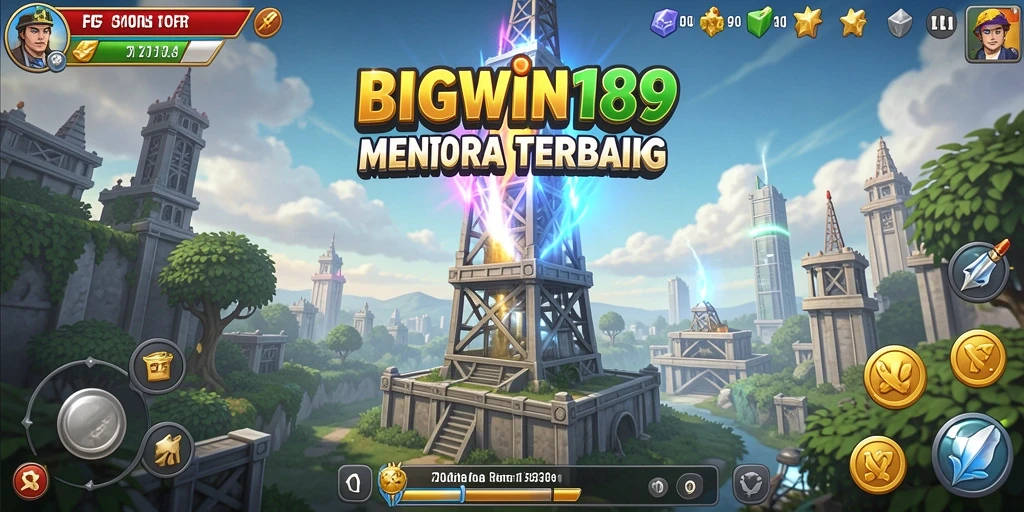 Tangkapan layar gameplay <strong>BIGWIN189</strong> menampilkan pertempuran epik Tower Defense.