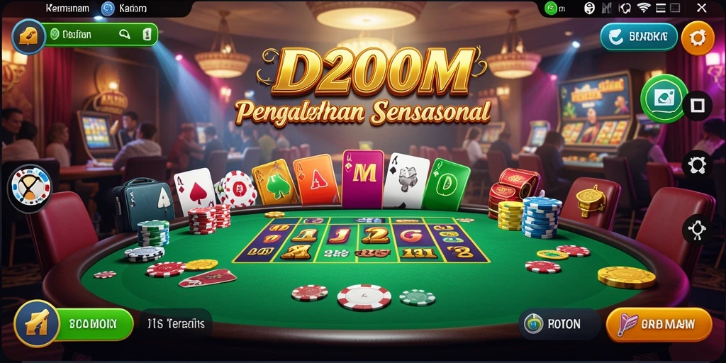Tampilan menarik dari permainan Kasino D200M dengan dealer live.