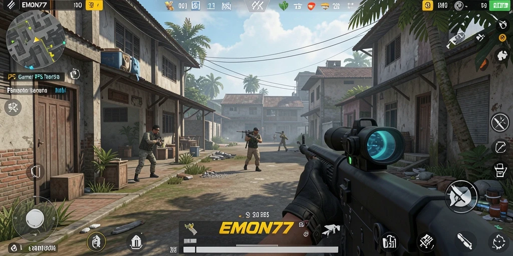 Gameplay EMON77 yang mendebarkan dan penuh aksi FPS.