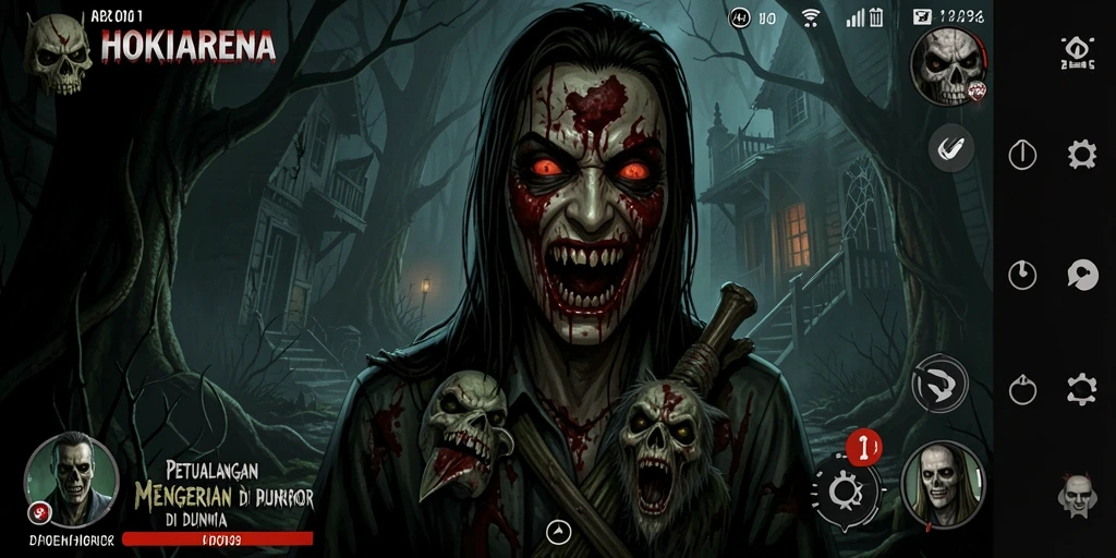 Tangkapan layar gameplay HOKIARENA dengan suasana kegelapan yang mencekam.