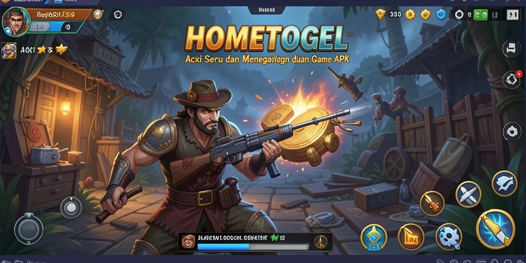 Screenshot dari gameplay <strong>HOMETOGEL</strong> menunjukkan aksi mendebarkan dalam pertempuran.