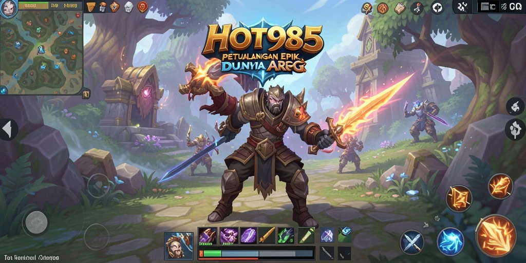 Tangkapan layar HOT985 menampilkan aksi pertarungan yang mendebarkan dalam game ARPG.