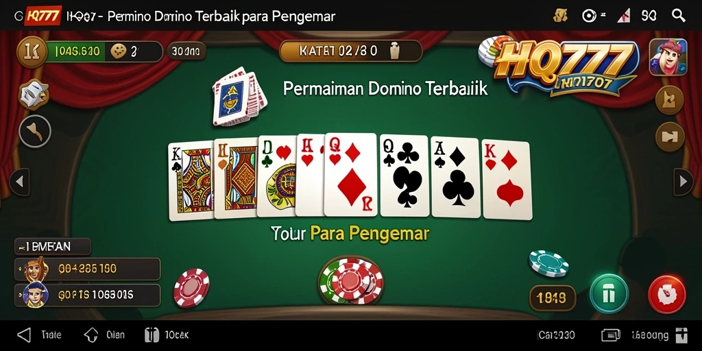 Tampilan gameplay seru di HQ777 saat bermain Domino.