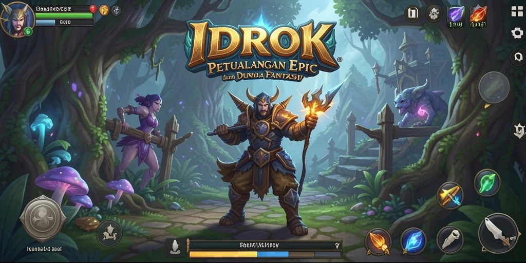 Screenshot IDROK menampilkan aksi seru dalam pertempuran RPG.