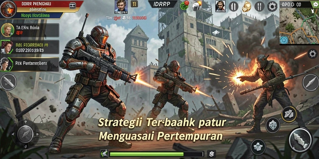 Tampilan gameplay menarik dari IDRRP yang menunjukkan strategi pertempuran.