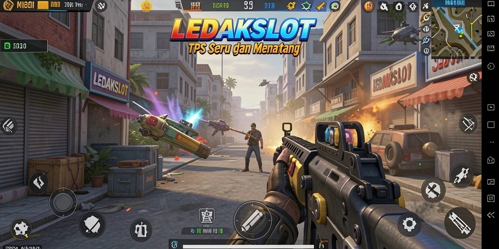 Tampilan aksi seru di gameplay LEDAKSLOT yang mendebarkan.