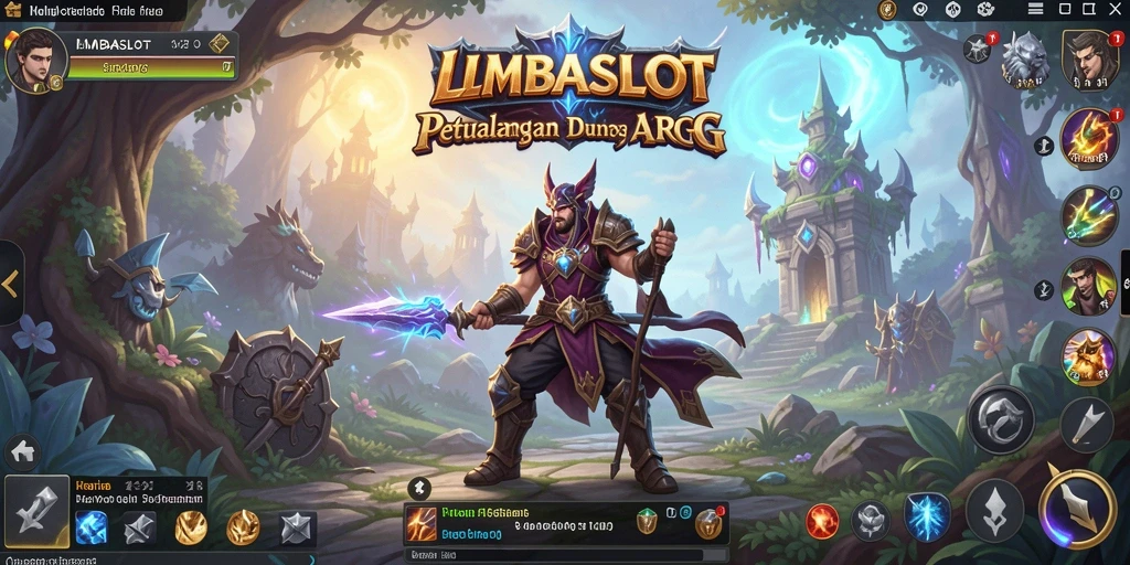 Gameplay seru dalam LMBASLOT dengan dunia fantasi yang memukau.