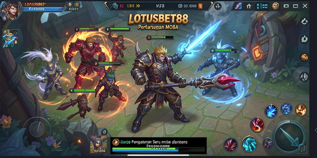 Tampilan gameplay menarik LOTUSBET88 yang menampilkan pertarungan seru.
