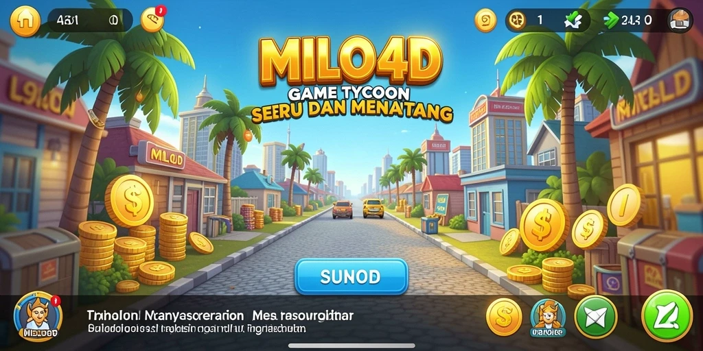 Tampilan gameplay menarik dari MILO4D yang menunjukkan aktivitas manajemen bisnis.
