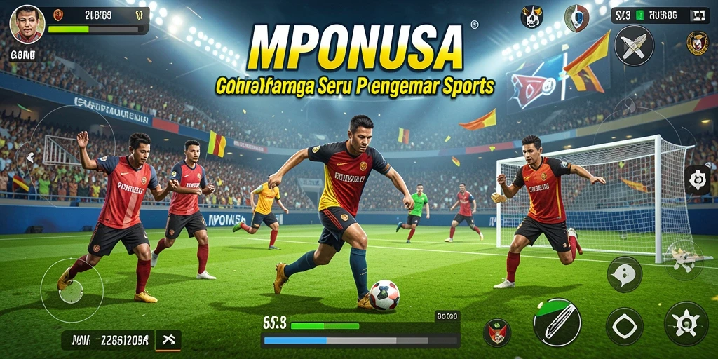 Tampilan gameplay MPONUSA yang menegangkan dalam pertandingan olahraga.