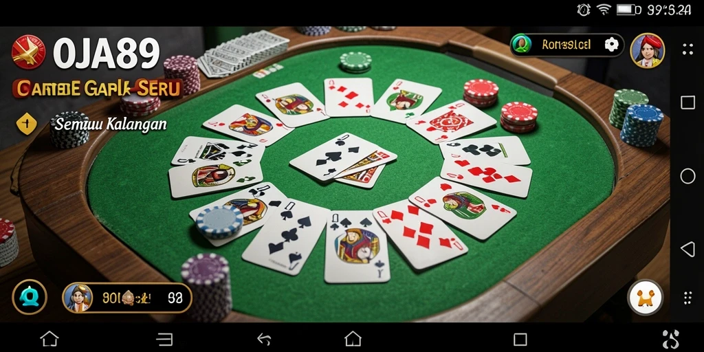 Screenshot OJA89 menampilkan gameplay Gaple yang seru dan menantang.