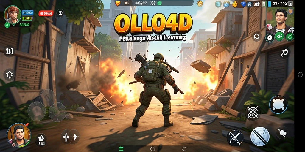 Tampilan gameplay seru dan mendebarkan di OLLO4D.