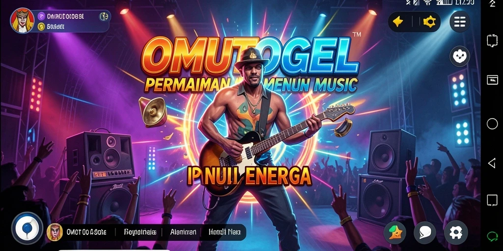 Screenshot dari gameplay OMUTOGEL yang menampilkan pengalaman musik yang seru.