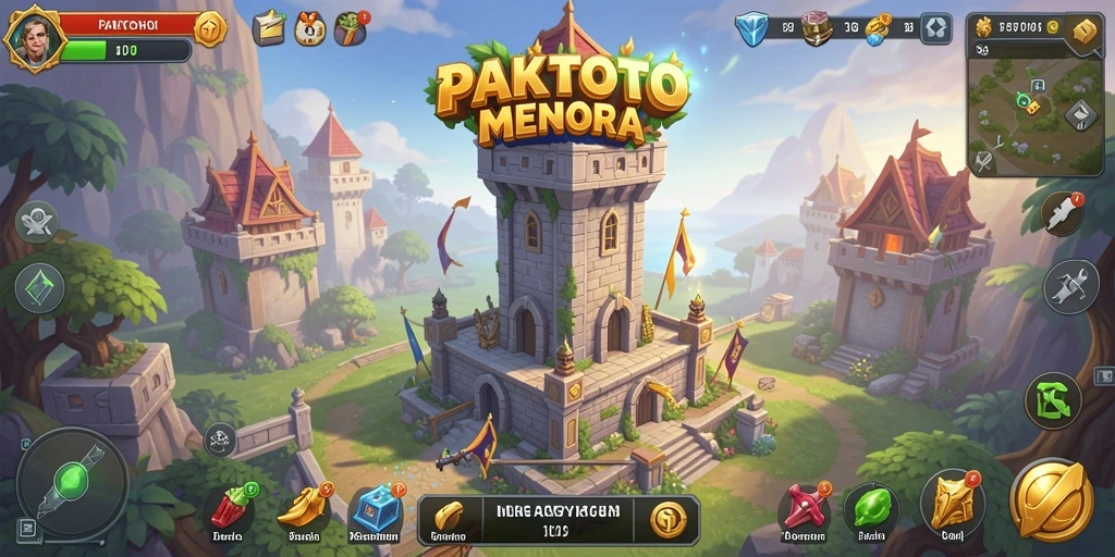 Tampilan gameplay PAKTOTO yang menegangkan dalam pertahanan menara.