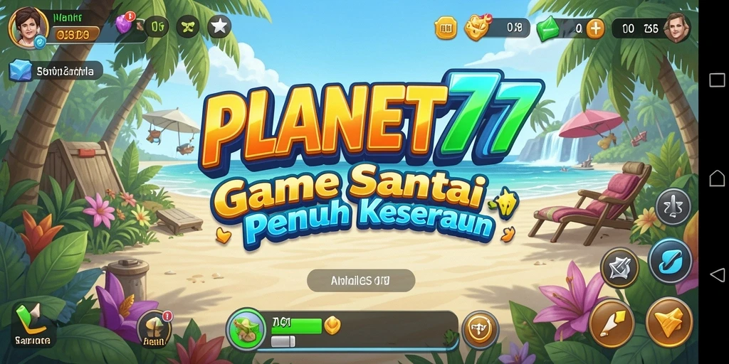 Menampilkan gameplay santai dengan karakter lucu di PLANET77.