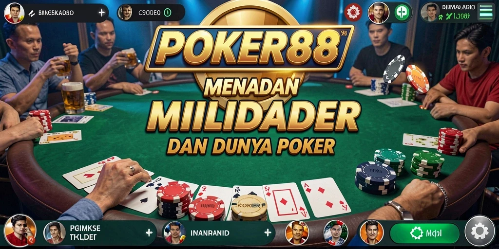 Gameplay intens POKER88 di meja poker yang menarik.