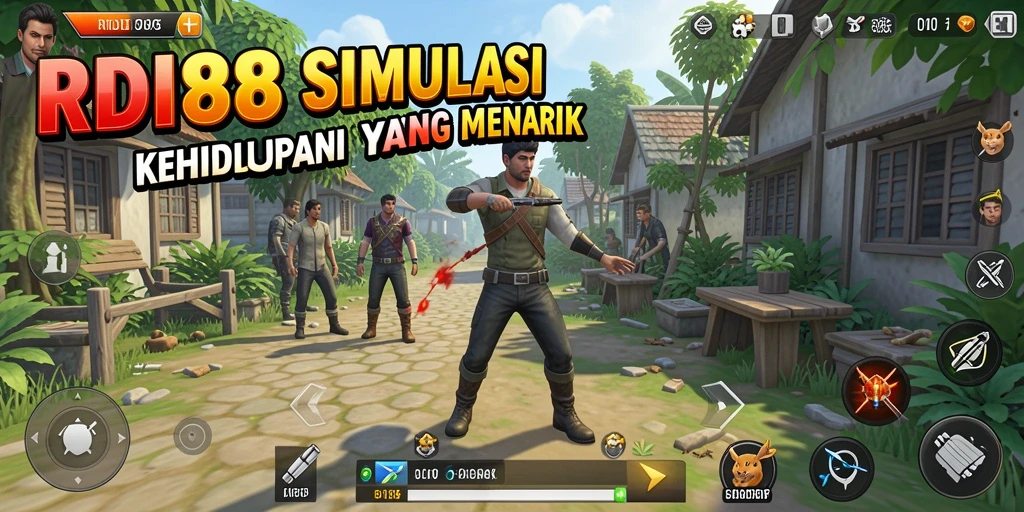Tampilan gameplay menarik dari RDI88 menunjukkan interaksi karakter yang dinamis.