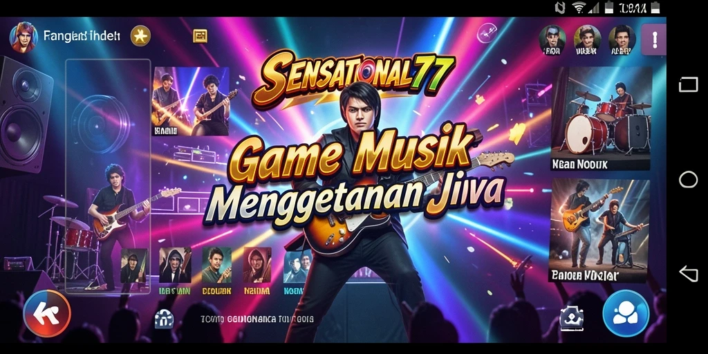 Tampilan gameplay <strong>SENSATIONAL77</strong> yang penuh warna dan dinamis.