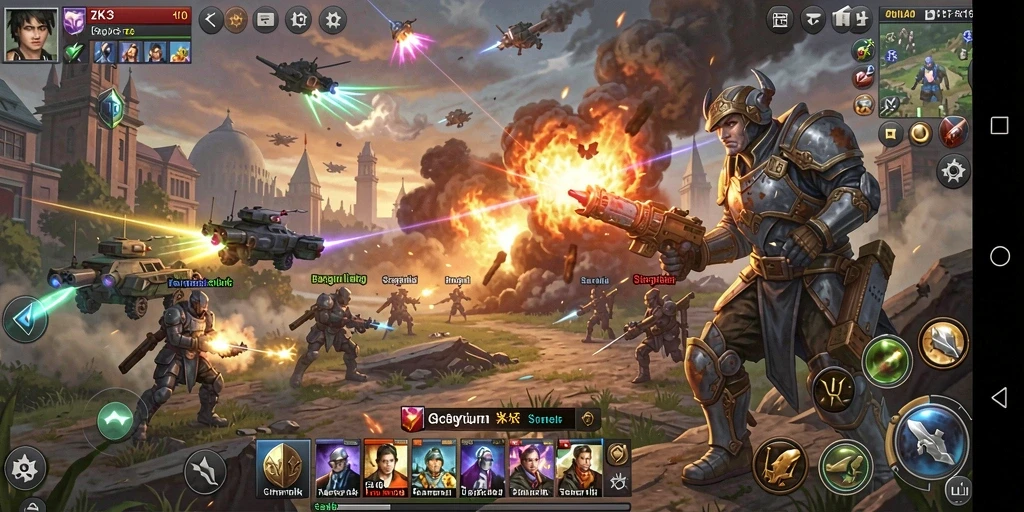 Gameplay ZK3 yang seru dan penuh strategi.